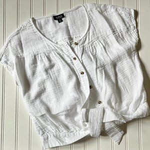 a.n.a Button Down Shirt with Tie Front